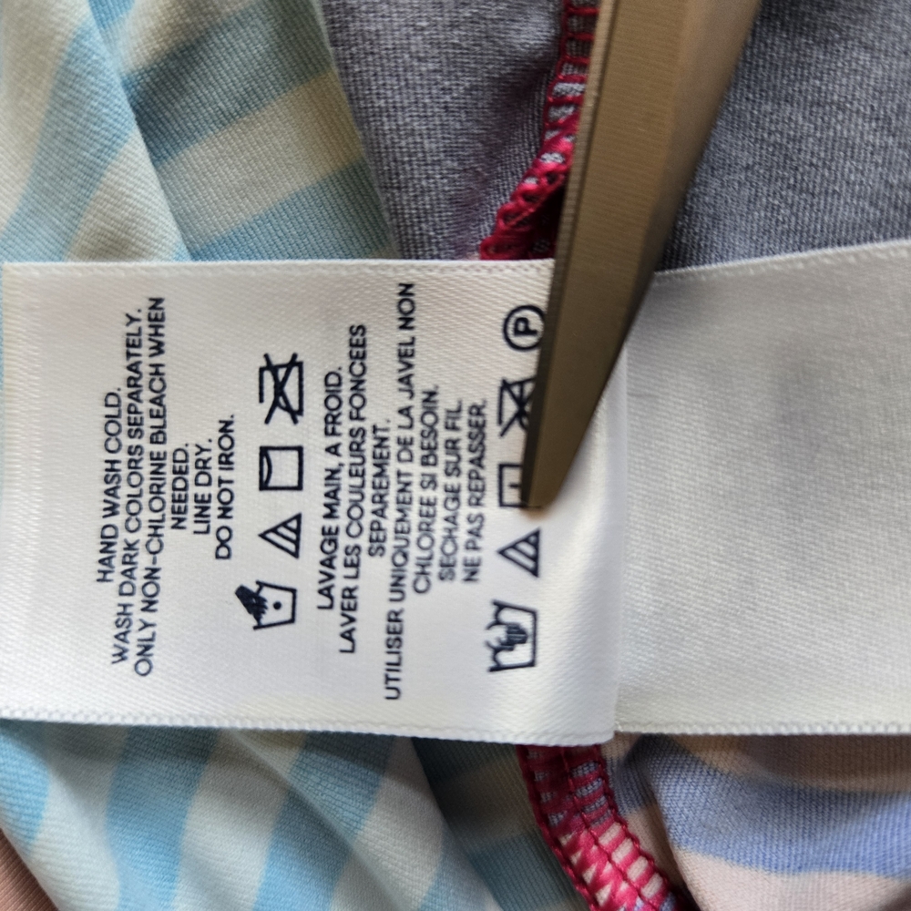 Lands' End Striped Shirt in Blue and Pink - Picture 4 of 6